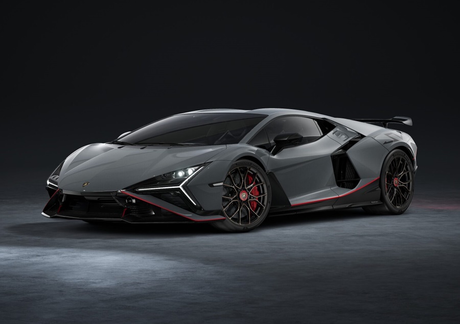 LOOKSMART 1:43 Lamborghini Revuelto SV (Grigio Telesto with Red / Black Livery) LS577F