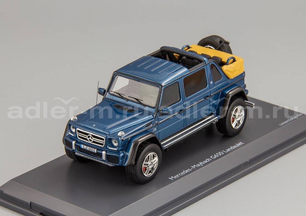 SCHUCO 1:43 Mercedes-Maybach G650 Landaulet (blue) 45 090 0400
