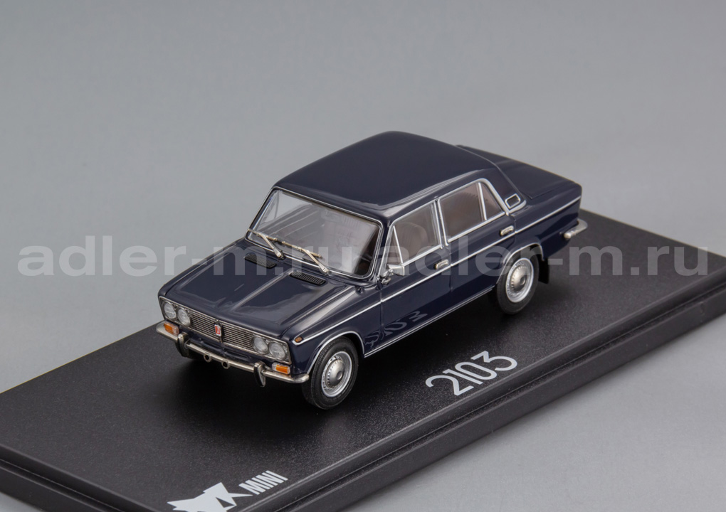EVR-mini 1:43 Советский автомобиль 2103 (1975-1984) (темно-синий) EVRM0343-03
