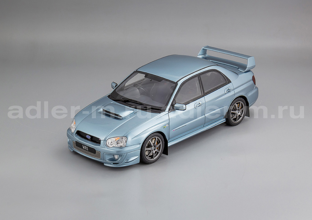 OTTO MOBILE 1:18 Subaru Impreza WRX Sti WR1 P.Solberg Edition - 2003 (ice blue met) OT1114