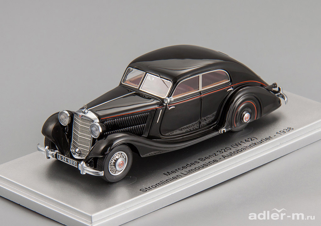 Mercedes-Benz 1:43 Mercedes-Benz 320 (W142) Streamline Limousine "Autobahnkurier" 1938 (black) KE43037005