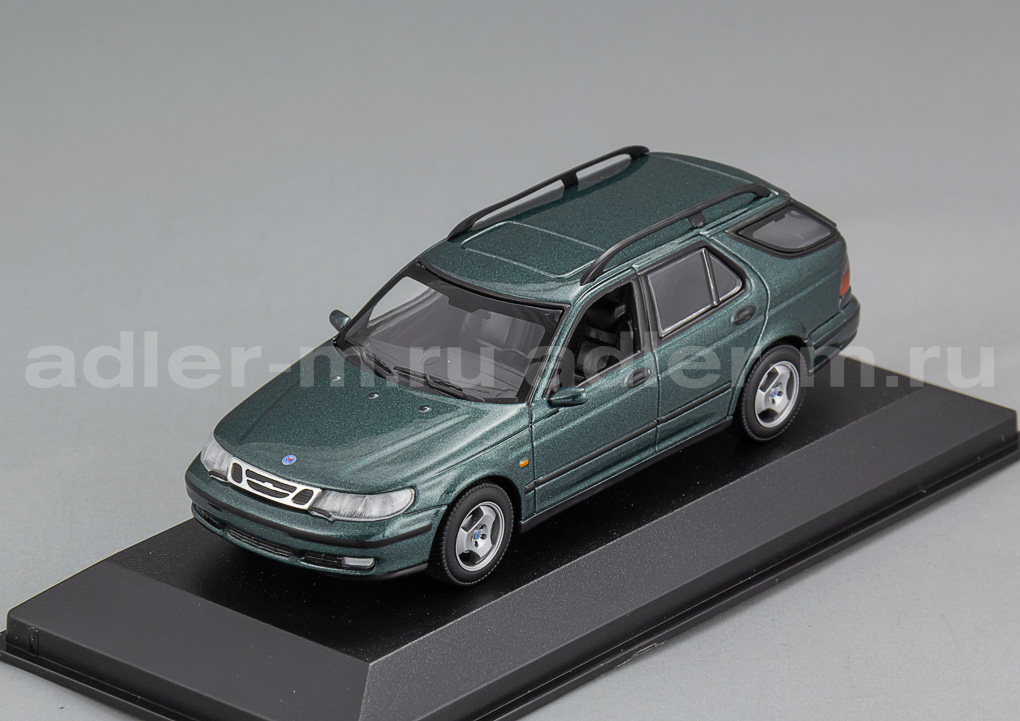 MINICHAMPS (MAXICHAMPS) 1:43 SAAB 9-5 Break – 1999 (dark green met) 940170811