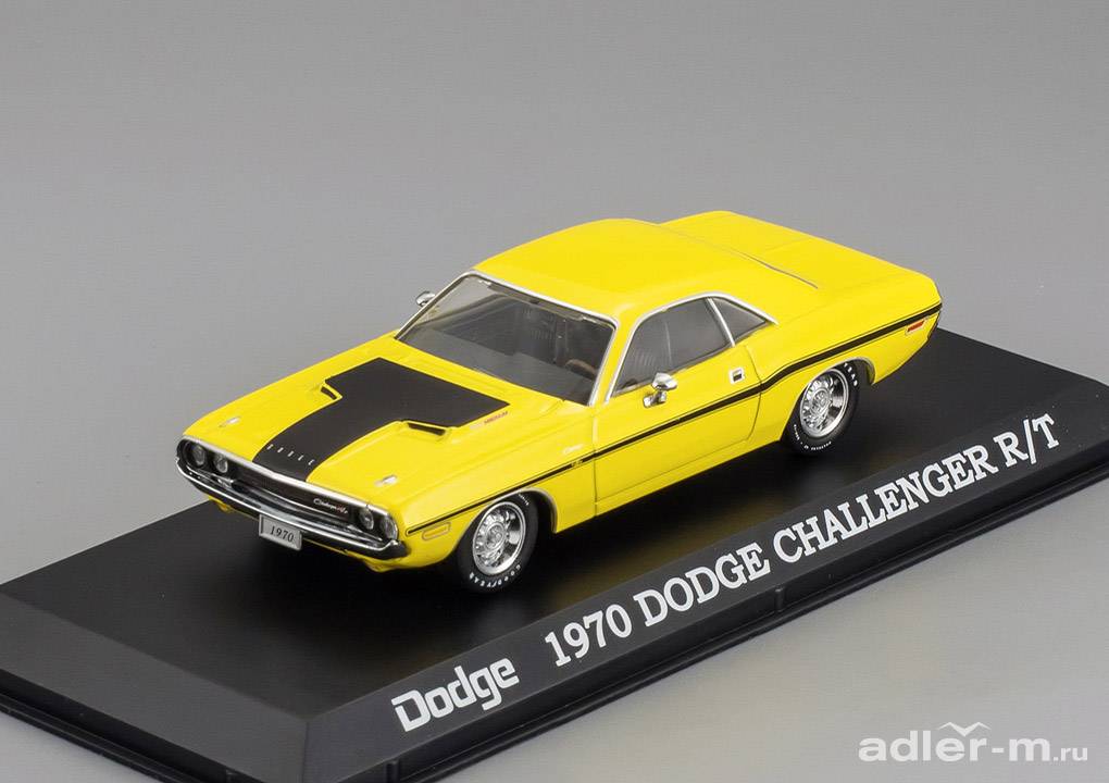 GREENLIGHT 1:43 Dodge Challenger R/T 1970 (yellow with black stripes) 86303