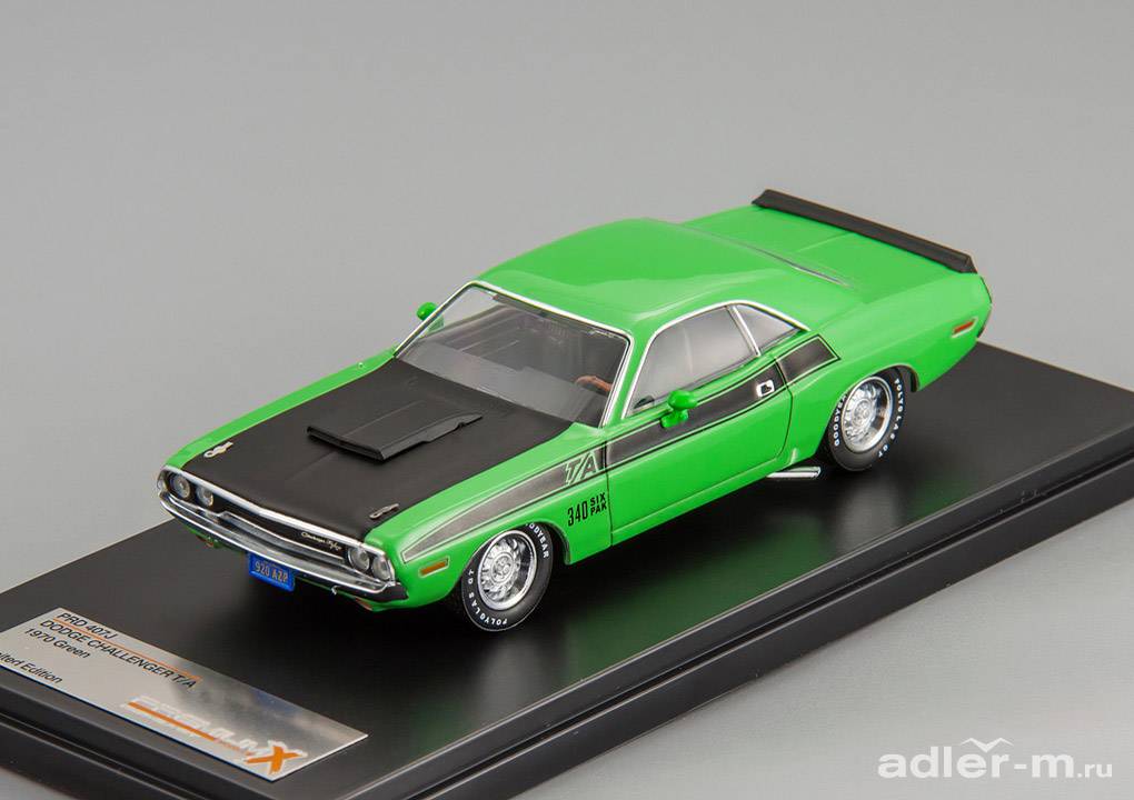 PREMIUM-X MODELS 1:43 Dodge Challenger T/A 1970 (green/black) PRD407J