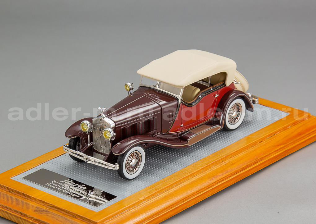 ILARIO 1:43 Isotta Fraschini Tipo 8A 1933 sn1664 Dual Cowl Sports Tourer by Castagna (maroon) IL43122