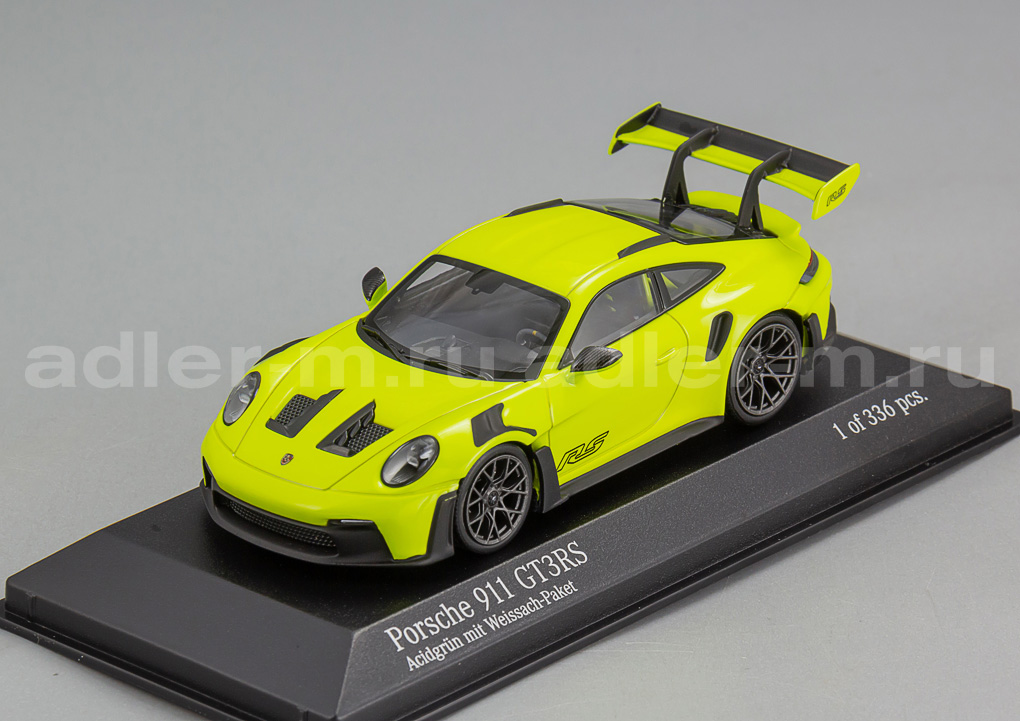 MINICHAMPS 1:43 Porsche 911 (992) GT3RS - 2024 (acid green, black wheels) 410062111