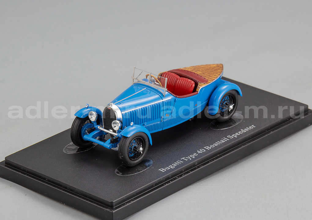 AUTOCULT 1:43 Bugatti Type 40 Boattail Speedster (blue) ATC01023