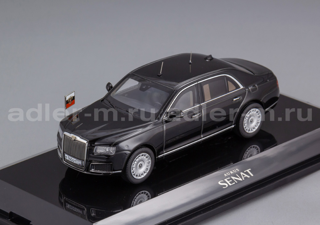 МИНИМИР 1:43 AURUS SENAT, ФСО г. Москва "МАКС" - 2019 (universe black) MM_412303