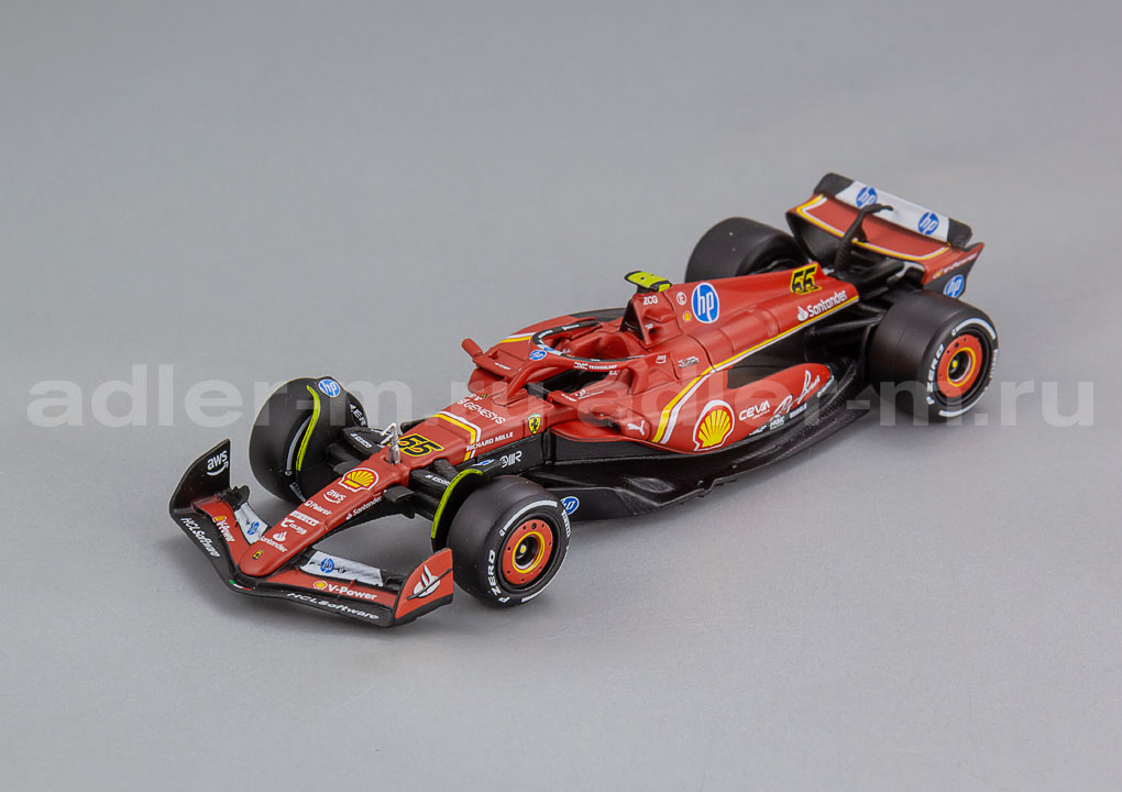 BBURAGO 1:43 Ferrari F1 SF-24 Team Scuderia Ferrari #55 4th Italien Monza GP 2024 - C. Sainz BU36844-S-MONZA