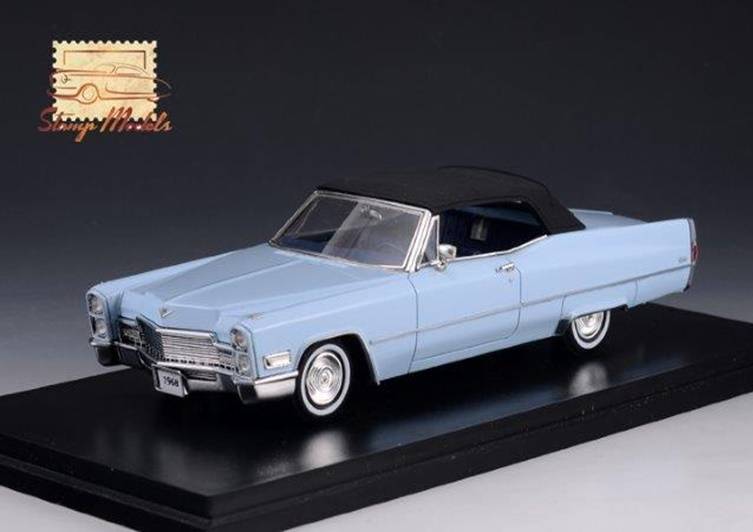 GLM (STAMP MODELS) 1:43 Cadillac DeVille Convertible (закрытый) 1968 (blue) STM68704