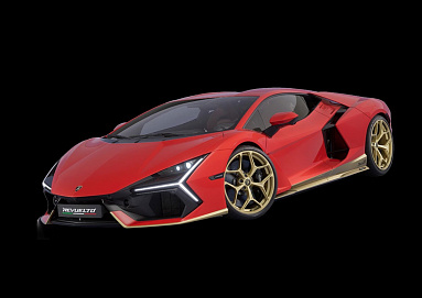 Lamborghini 1:43 Lamborghini Revuelto "Miura 60°" Homage (Rosso Arancio / Gold) LS543MHA