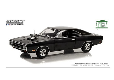 Dodge 1:18 Dodge Charger with Blown Engine, *Artisan Collection* - 1970 (black) 19122